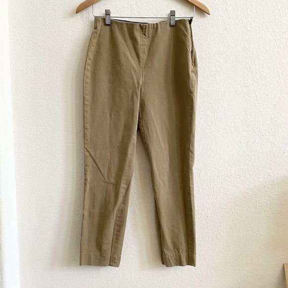 Everlane Pants Womens 4 Slim Tapered Camel Side Zip Career Work Stretch Tan - Picture 1 of 9